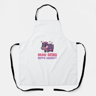 Delantal Cómico MOO DENG HIPPO ENERGÍA Animal Lover Hippo T