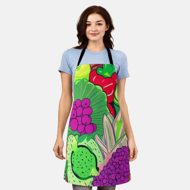 Delantal Comida como colección de medicamentos (Gastado)