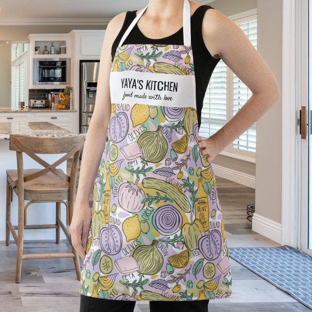 Delantal Comida griega, chef de restaurante, Personalizado  (Subido por el creador)