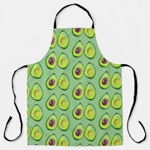 Delantal Comida vegana verde Aguacate Foodie vegetariano