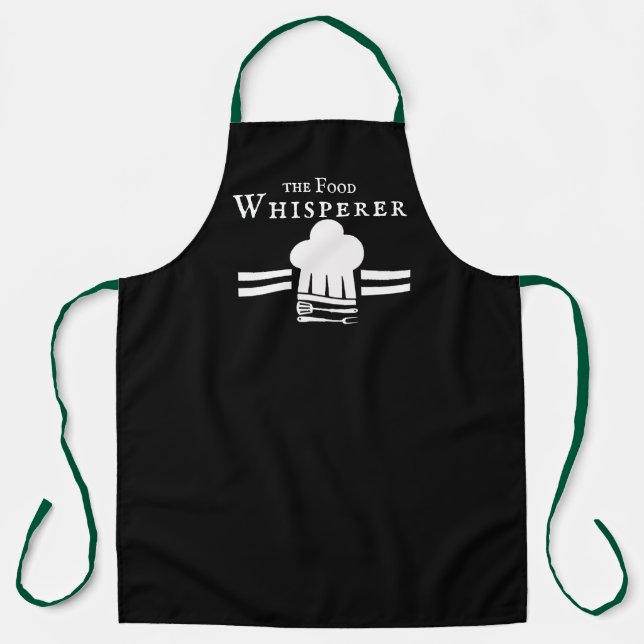 Delantal Comida Whisperer Graciosa Comida con cualquier nom (Anverso)
