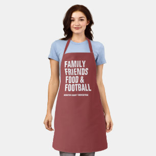 Delantal Comida y marrón de fútbol de amigos de familia Acc
