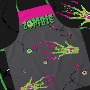 Delantal Cómnito divertido de los zombis Rippin’ Eyeball Po