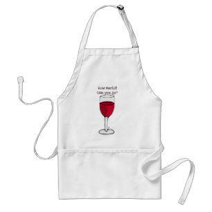 Delantal ¿CÓMO MERLOT PUEDE USTED IR? impresión del vino