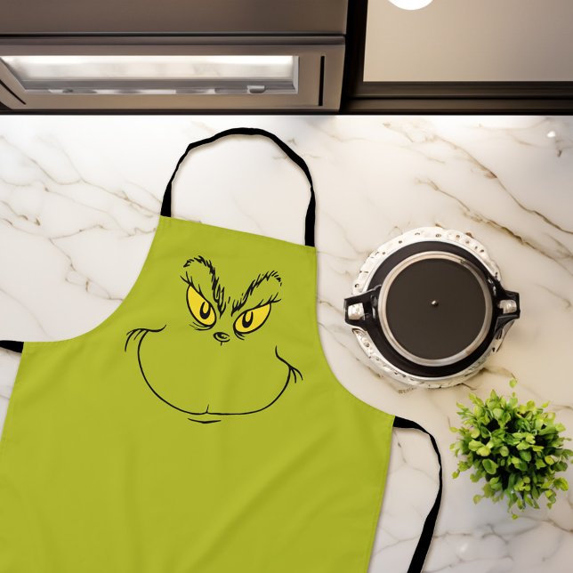 Delantal Cómo se enfrentan los Navidades robados de Grinch (Apron on counter)