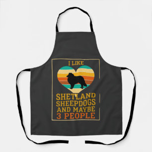 Delantal Como Shetland Sheepdogs Tal Vez Gente Perro Corazó