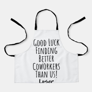 Delantal compañero de trabajo, colega, despedida, camiseta