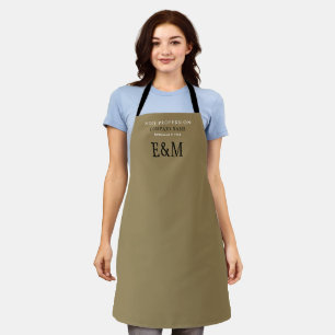 Delantal Compañía de diseño de iniciales modernas