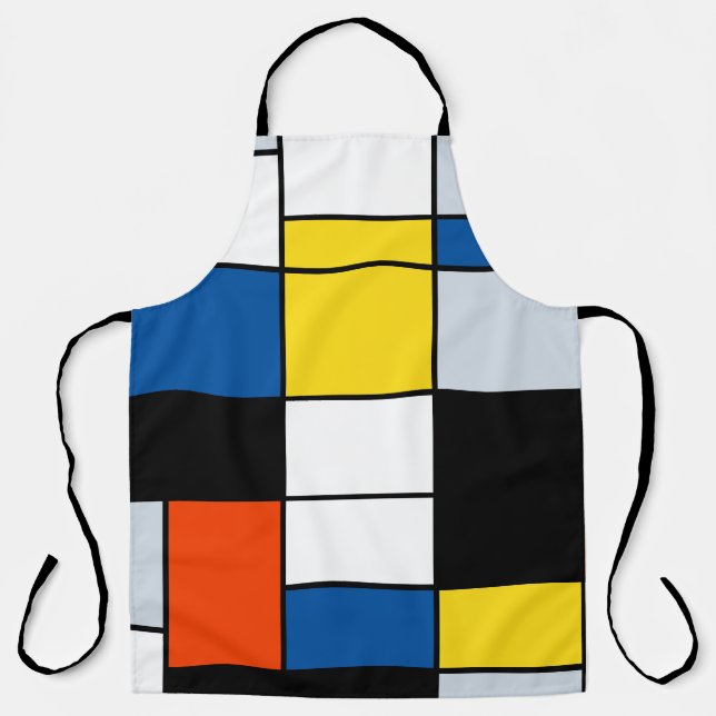 Delantal Composición A de Piet Mondrian - Arte moderno abst (Anverso)
