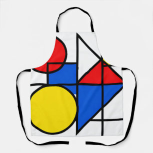 Delantal Composición de color primario de Mondrian