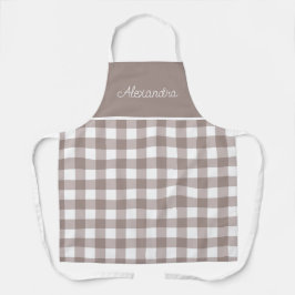 Delantal Comprobación del tono de la Tierra Cocina personal