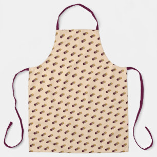 Delantal con acuarela de corcho de vino
