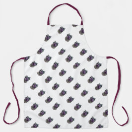 Delantal con acuarela de lombarda