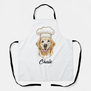 Delantal con Cara de Perro Divertida Personalizada