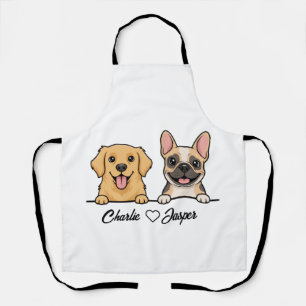 Delantal con Cara de Perro Divertida Personalizada
