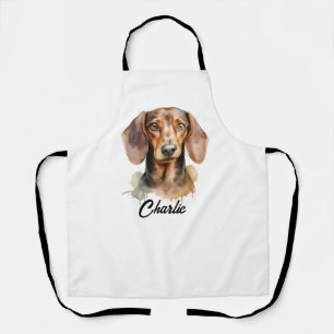 Delantal con Cara de Perro Divertida Personalizada