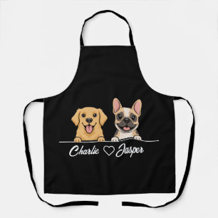 Delantal con Cara de Perro Divertida Personalizada
