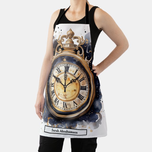 Delantal con Cara de Reloj Steampunk (in situ)