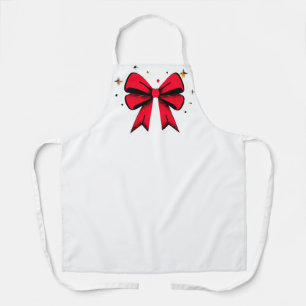 Delantal con cinta roja para cocinar / uso médico