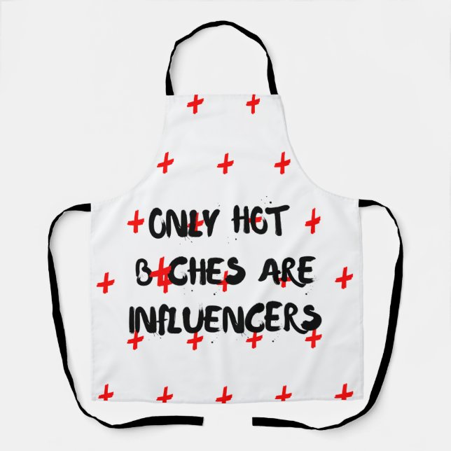 Delantal con cita divertida de influencer para dec (Anverso)