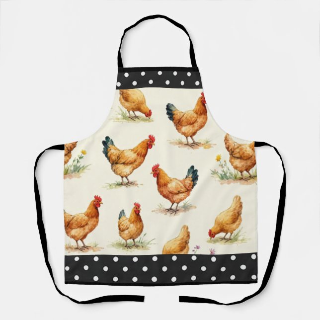 Delantal con diseño de pollo (Anverso)