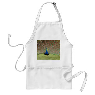 Delantal con diseño del pavo real