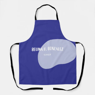 Delantal con diseño fresco-neutral azul