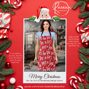 Delantal con divertido diseño navideño Ho, Ho, Ho