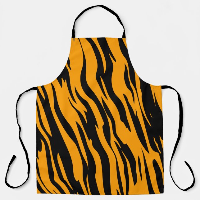 Delantal con estampado abstracto de piel de tigre  (Anverso)