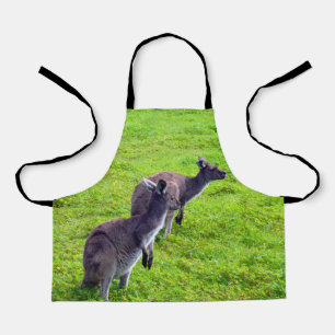Delantal con estampado completo de canguros austra
