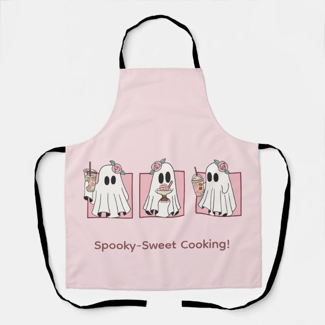 Delantal con Estampado Completo de Kawaii Hallowee (Anverso)