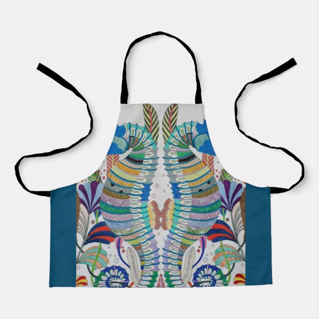 Delantal con estampado de caballitos de mar (Anverso)