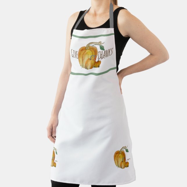 Delantal con estampado de calabaza de acción de gr (in situ)