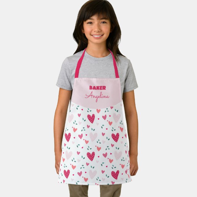 Delantal con estampado de corazón personalizado pa (in situ)