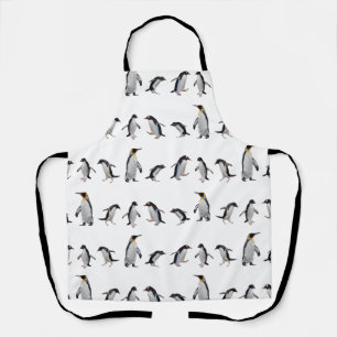 Delantal con estampado de fiesta de pingüinos