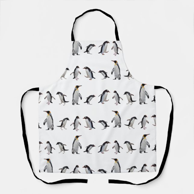 Delantal con estampado de fiesta de pingüinos (Anverso)