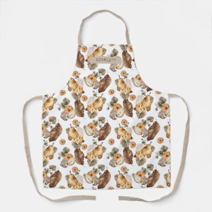 Delantal con Estampado de Floral de Otoño Integral