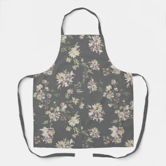 Delantal con Estampado de Florales Pastel