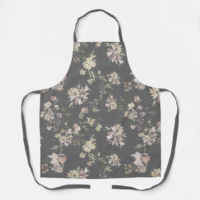 Delantal con Estampado de Florales Pastel (Anverso)