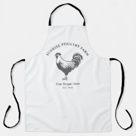 Delantal con Estampado de Granja de Pollos