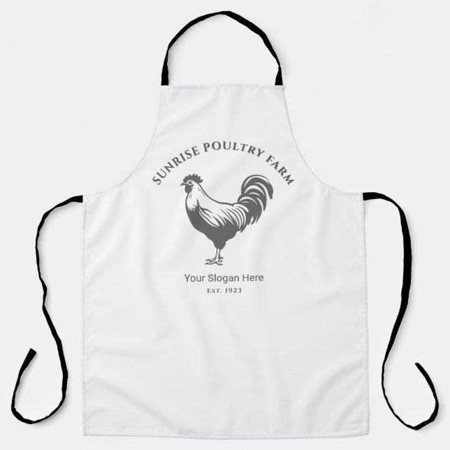 Delantal con Estampado de Granja de Pollos (Anverso)
