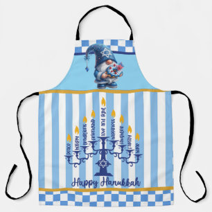 Delantal con estampado de Hanukkah