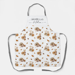 Delantal con Estampado de Hojas de Otoño de Acción
