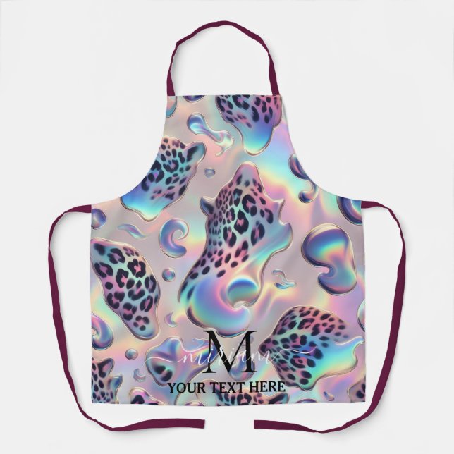 Delantal con estampado de leopardo opal total Glam (Anverso)