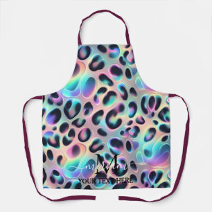 Delantal con estampado de leopardo opalino Glam fe