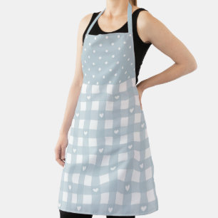 Delantal con Estampado de Lunares y Corazones a Cu