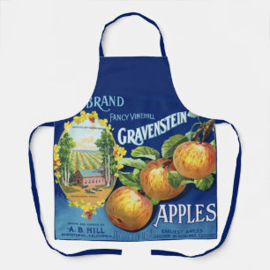 Delantal con estampado de manzanas Gravenstein
