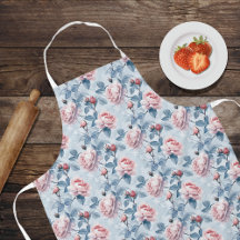 Delantal con Estampado de Rosas Vintage