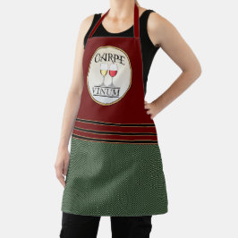 Delantal con estampado de vino y humor para todo t