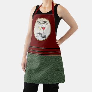 Delantal con estampado de vino y humor para todo t